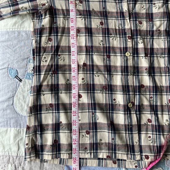 Northern Reflections Womens Cabin Core Floral Plaid Button Up Shirt Country M - Picture 9 of 10
